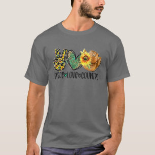Texas Mom Peace Love Country Cowboy Howdy Hat T-Shirt