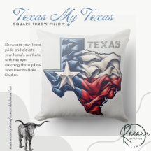 Texas Mon Texas Coussin Carré Jeté