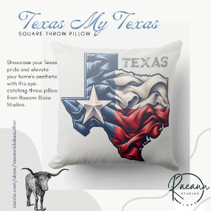 Texas Mon Texas Coussin Carré Jeté