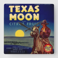Texas Moon Citrus Fruit Crate Label