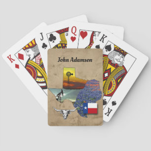 Texas my Texas photo images Personalize Playing Cards