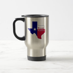 Texas Native Flag Map Travel Mug