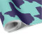 Texas Navy and Turquoise Wrapping Paper