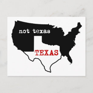 Texas / Not Texas Postcard