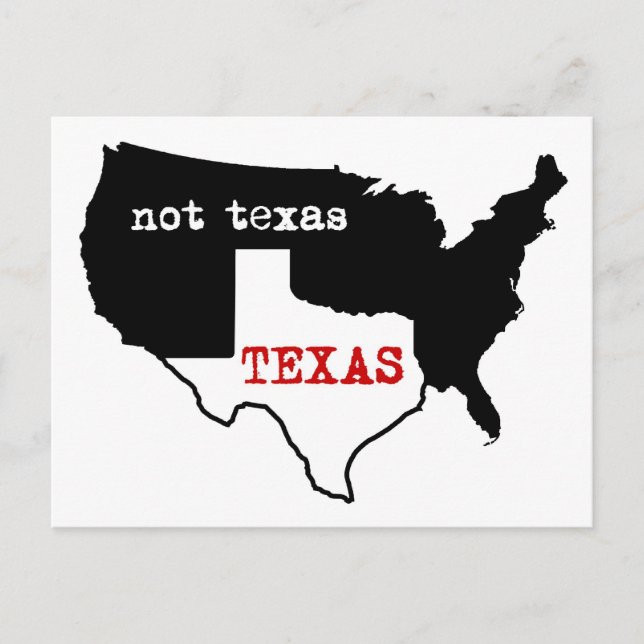 Texas / Not Texas Postcard (Front)