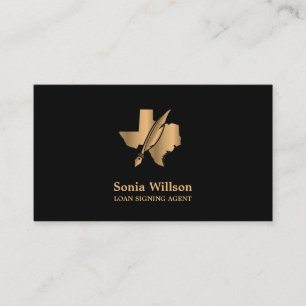 Texas Notary Loan Signing Agent Modern Blush Pink  Business Card