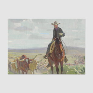 “Texas of Old” by W Herbert Dunton Tissue Paper