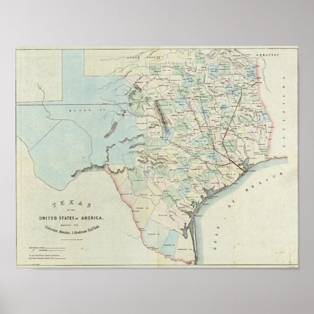 Texas of the United States of America Poster (Front)