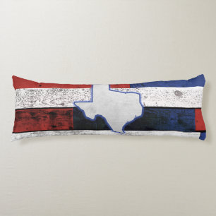 Texas on Wooden Boards Body Pillow