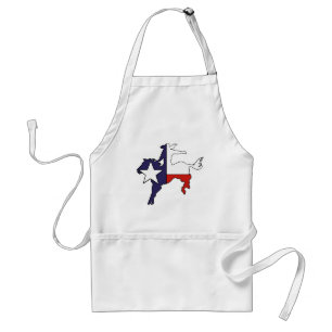 Texas outline bucking horse cowboy flag standard apron