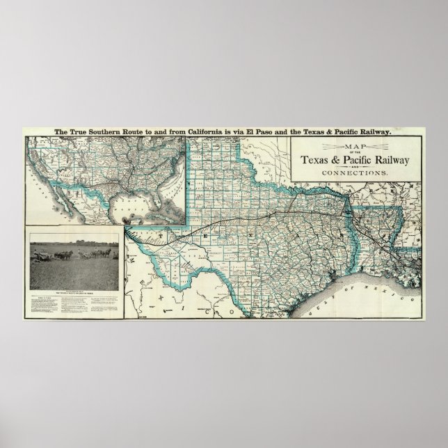 Texas Pacific Railway Poster (Front)