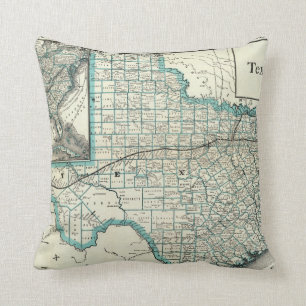 Texas Pacific Railway Throw Pillow