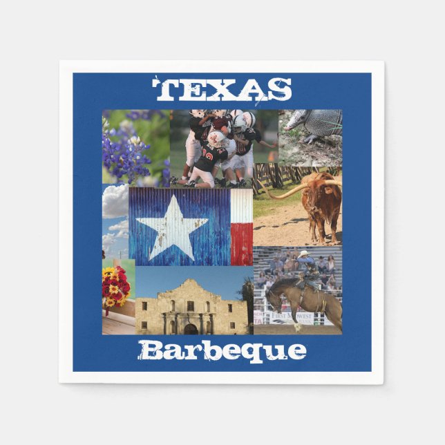 Texas Photo Mosaic  Napkin (Front)
