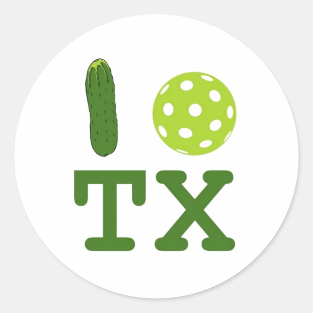 Texas Pickleball Sticker (Front)