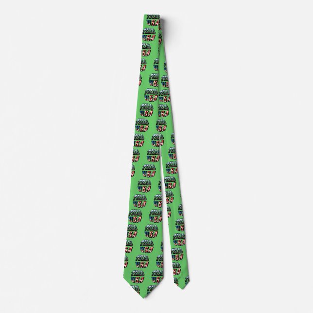Texas Picture and Flag Text Tie (Front)