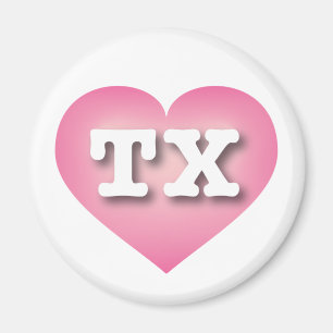 Texas Pink Fade Heart - Big Love Magnet