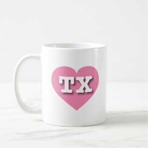 Texas Pink Heart - I love TX Coffee Mug