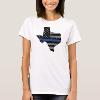 Texas Police Officer Thin Blue Line T-Shirt