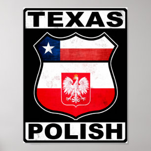 Texas Polish American Poster