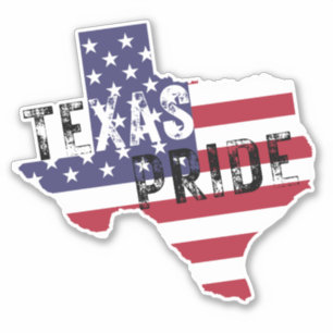 Texas Pride Rustic Tough Text American Flag State