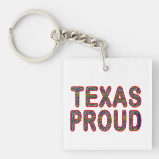 Texas Proud Bluebonnet Keychain