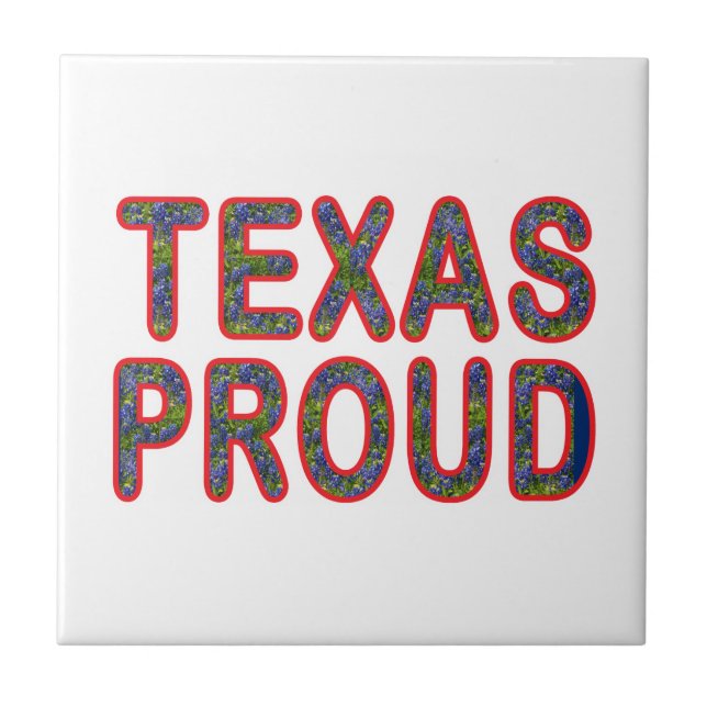 Texas Proud Bluebonnet Tile (Front)