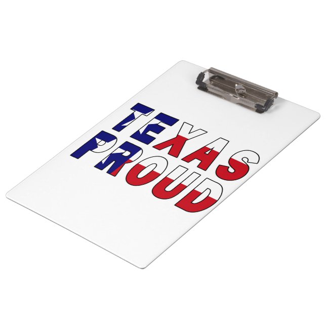 Texas Proud Flag Clipboard (Angled)