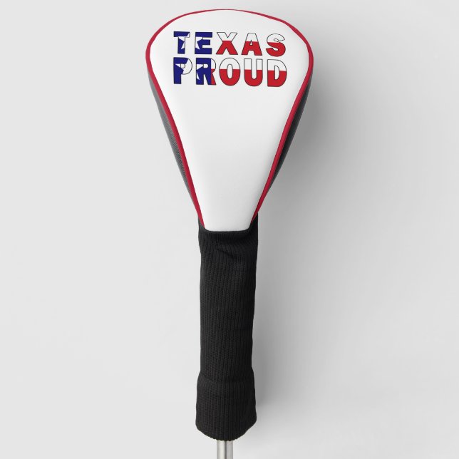 Texas Proud Flag Golf Head Cover (Front)