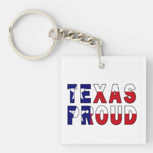 Texas Proud Flag Keychain