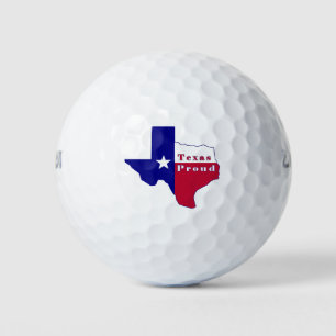 Texas Proud Flag Map Golf Balls