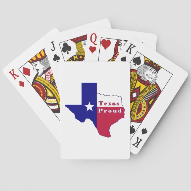 Texas Proud Flag Map Playing Cards (Back)
