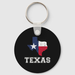 Texas Proud Texan Patriot American Usa Flag Vintag Keychain
