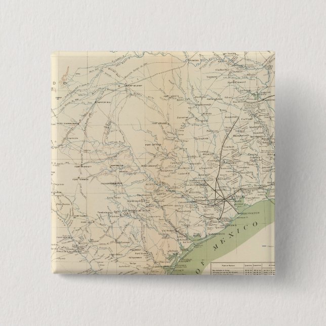 Texas, pt of NM 2 Inch Square Button (Front)