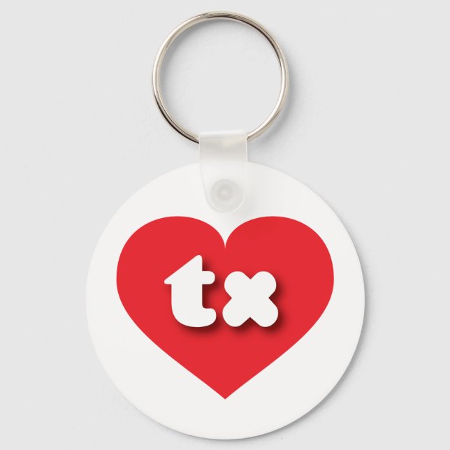 Texas red heart - I love tx Keychain (Front)