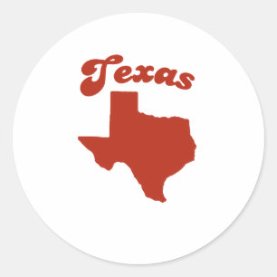 TEXAS Red State Classic Round Sticker