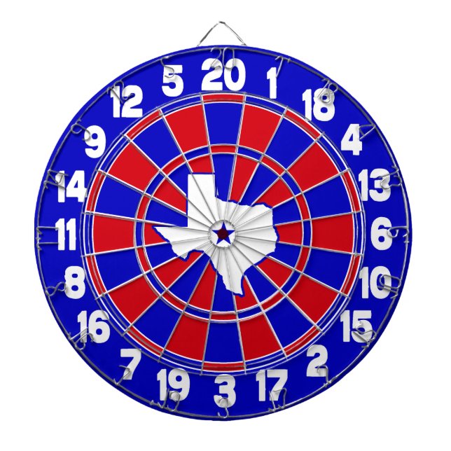 Texas Red White & Blue Dartboard (Front)