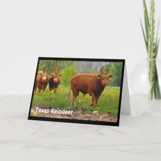 Texas Reindeer Greeting Card