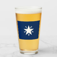 Texas Republic Flag Glass Cup