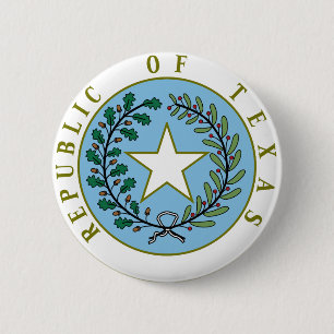 Texas (Republic of Texas Seal Colour) 2 Inch Round Button