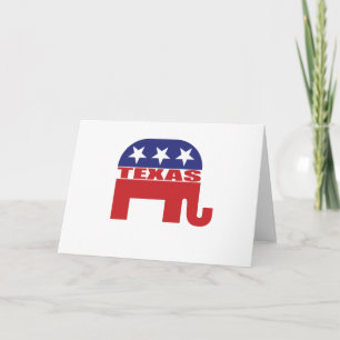 Texas Republican Elephant Card