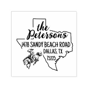 Texas Return Address Stamp Self-Inking