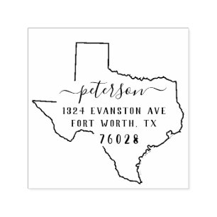 Texas Return Address Stamp Self-Inking