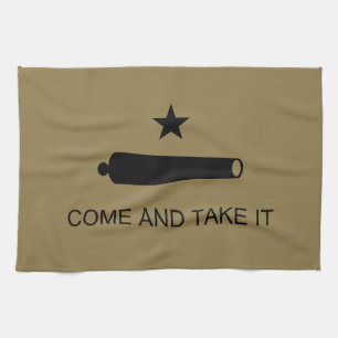 Texas Revolution Flag, Texians Militia 1835 Kitch Kitchen Towel