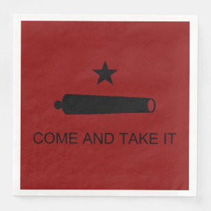 Texas Revolution Flag, Texians Militia 1835  Napkin