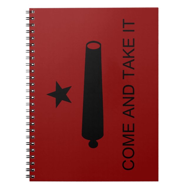 Texas Revolution Flag, Texians Militia 1835  Notebook (Front)