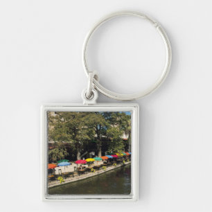Texas, Riverwalk, dining on river's edge Keychain
