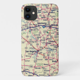 Texas Road Map iPhone 11 Case