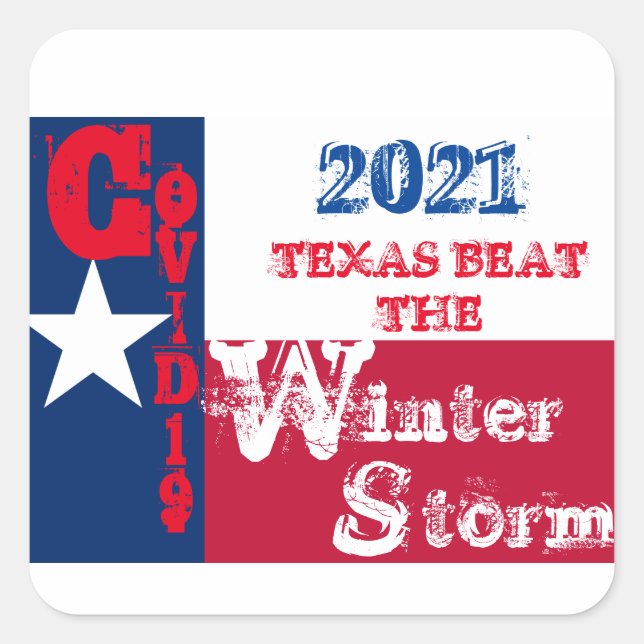 TEXAS ROCKS SQUARE STICKER (Front)