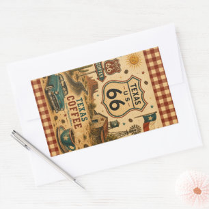 Texas Route 66 Coffee Ranch Morning Roadside Mood Sticker