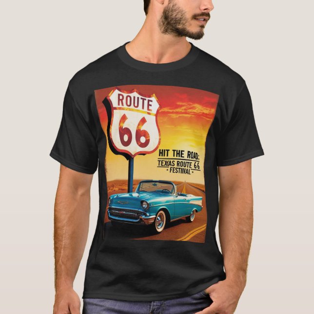 Texas Route 66 Festival – T-Shirt (Front)